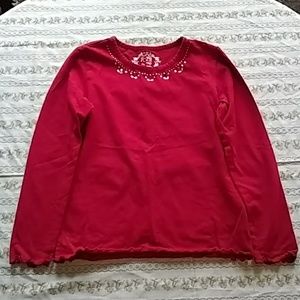 Girls Ruffle Trim Top